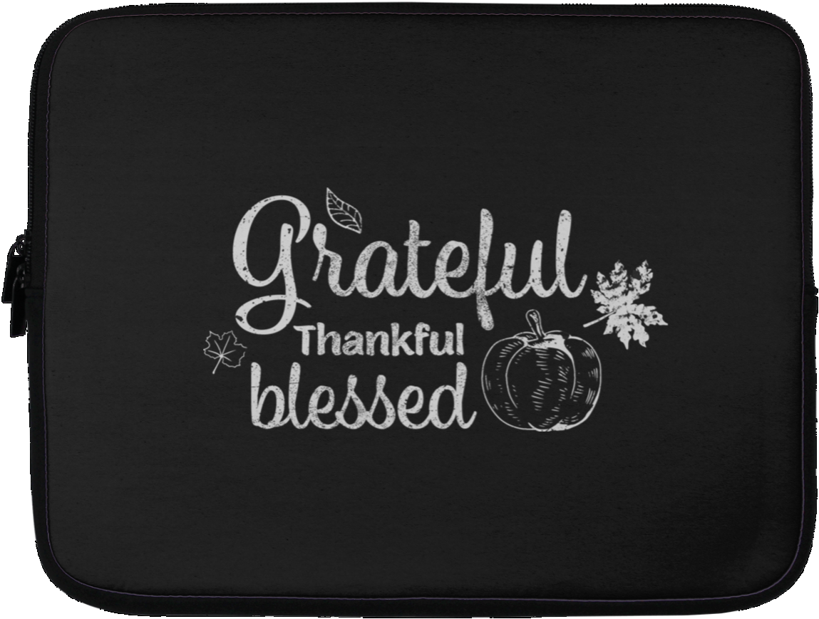 Grateful Thankful Blessed Laptop Sleeve - Emblem Clipart (1155x1155), Png Download