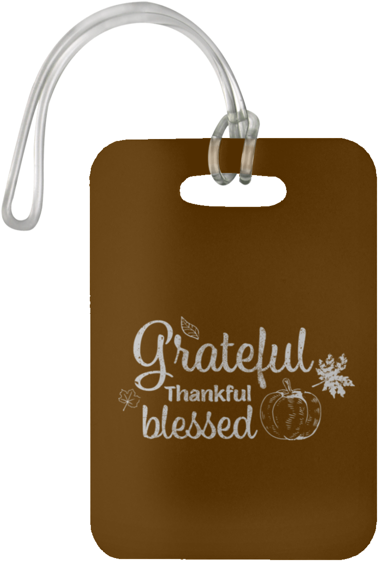 Grateful Thankful Blessed Luggage Bag Tag - Suitcase Clipart (1155x1155), Png Download