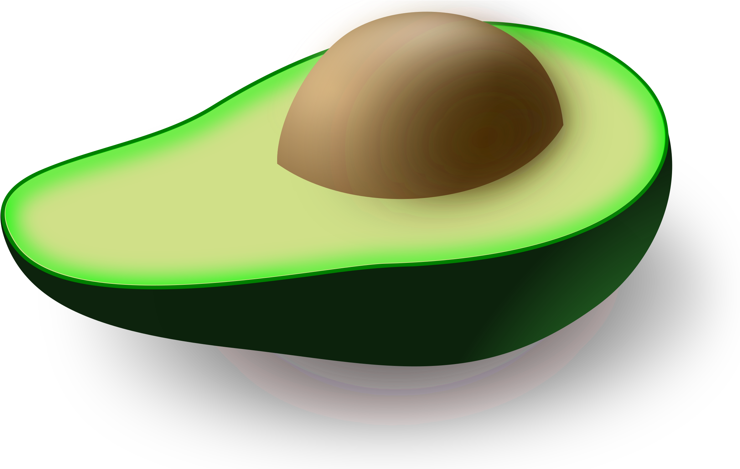 Avocado Transparent Png Clip Art - Avocado Clipart Png (2400x1496), Png Download
