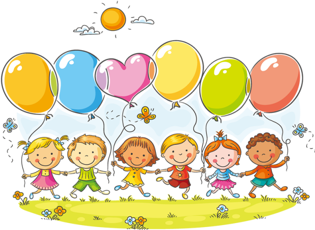 Los Ni Os Y Transparent Background - Kids Cartoon Balloon Clipart (640x640), Png Download
