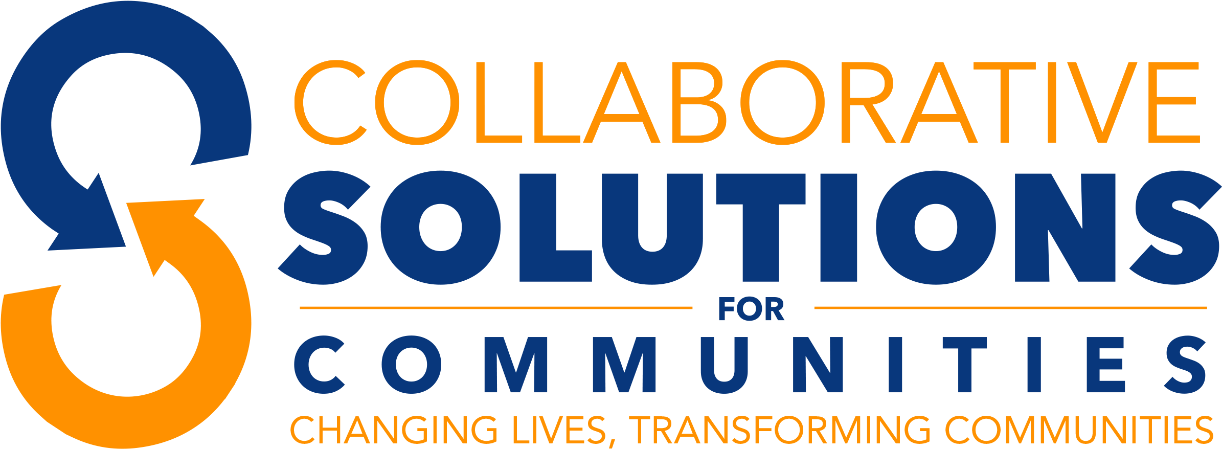 Csc Logo With Tagline 1 Update1 - Collaborative Solutions For Communities Clipart (2392x889), Png Download