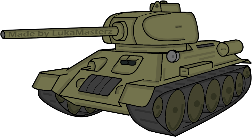 Tank Artt 34 85 Drawing - T 34 85 3d Drawing Clipart (1000x1000), Png Download