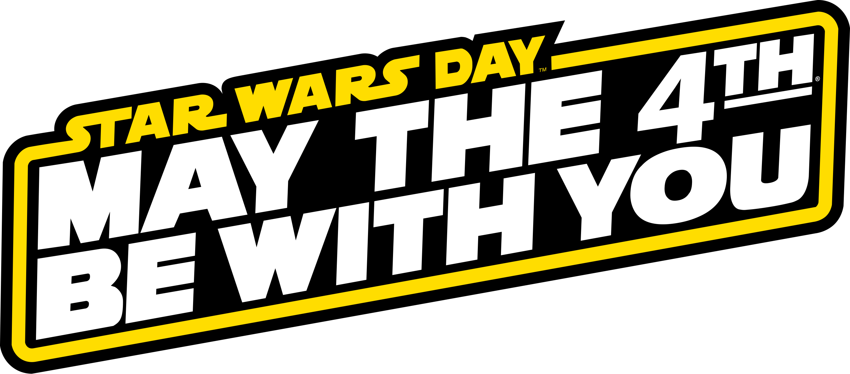 May The 4th Be With You 2017 Clipart (2857x1257), Png Download