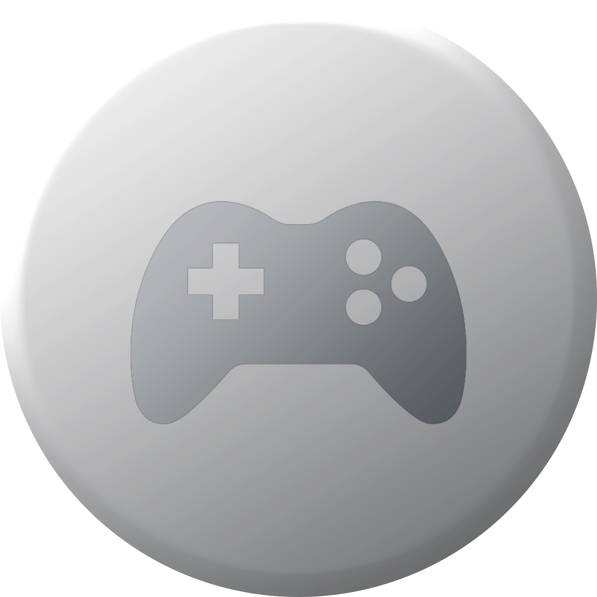 Icon - Grey Games Folder Icon Clipart (2000x2000), Png Download