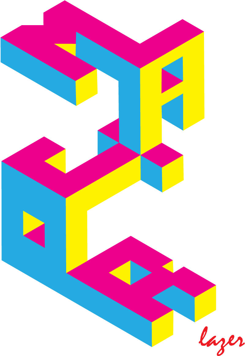 3d Major Lazer Type Design, Inspired By Job Wouters - 4th Of July Clipart (842x1191), Png Download