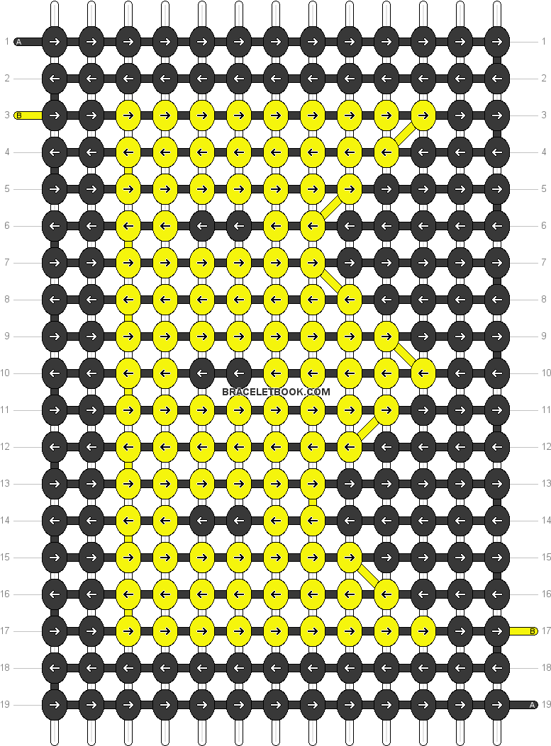 Alpha Pattern - Pattern Template Friendship Bracelet Clipart (792x1060), Png Download