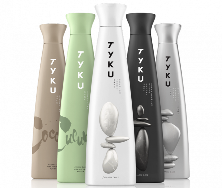 Last Spring, Ty Ku Sake Unveiled New Packaging With - Water Bottle Clipart (720x612), Png Download