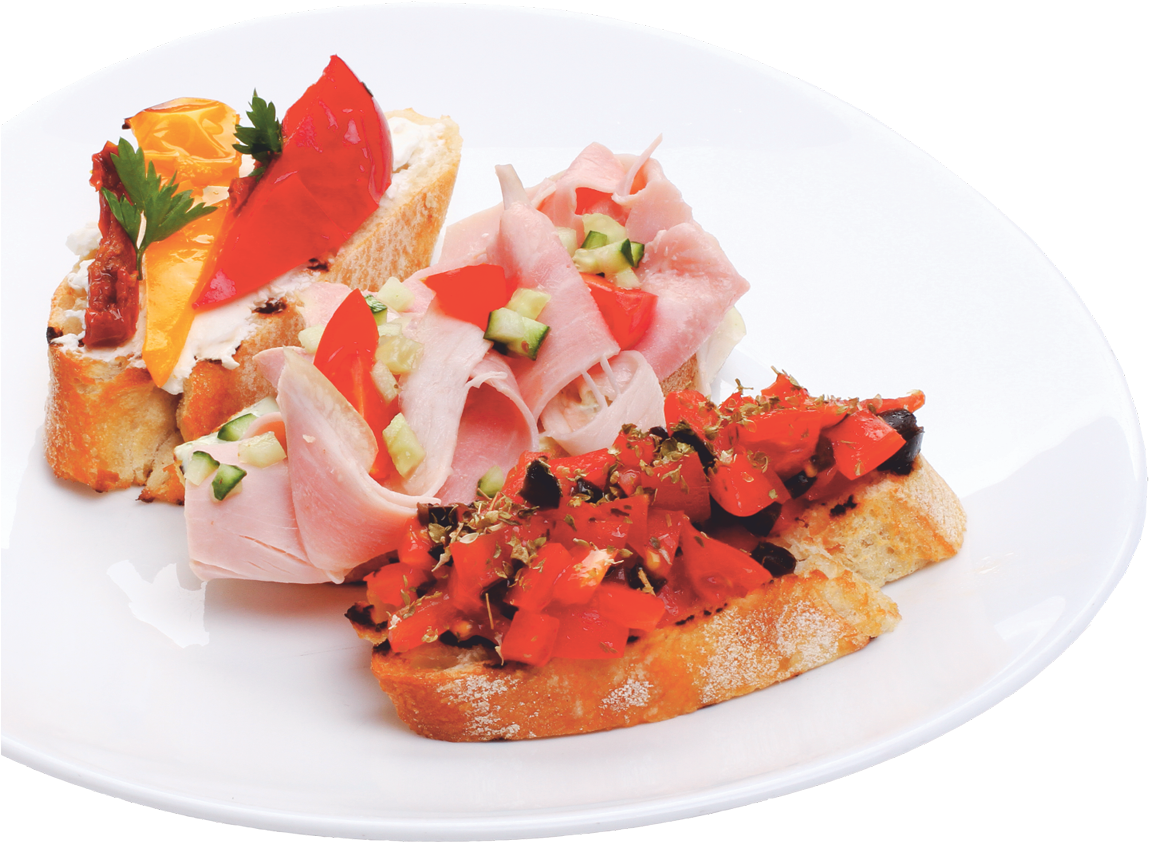 Bruschetta Trio - Bruschetta Clipart (1200x900), Png Download