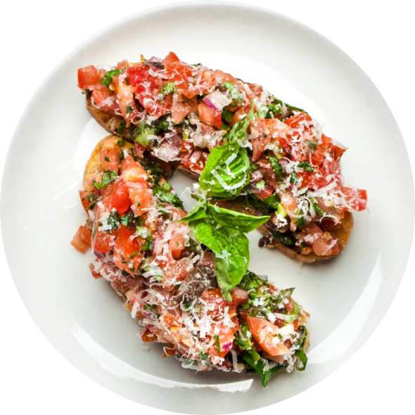 Bruschetta-geppetto@ - - İmam Bayıldı Clipart (590x590), Png Download