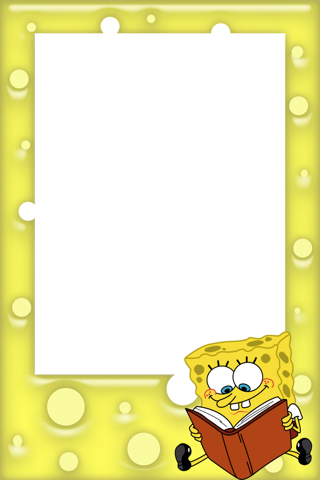 Tudo Para Photoscape Molduras Infantis - Frame Spongebob Clipart (1067x1600), Png Download