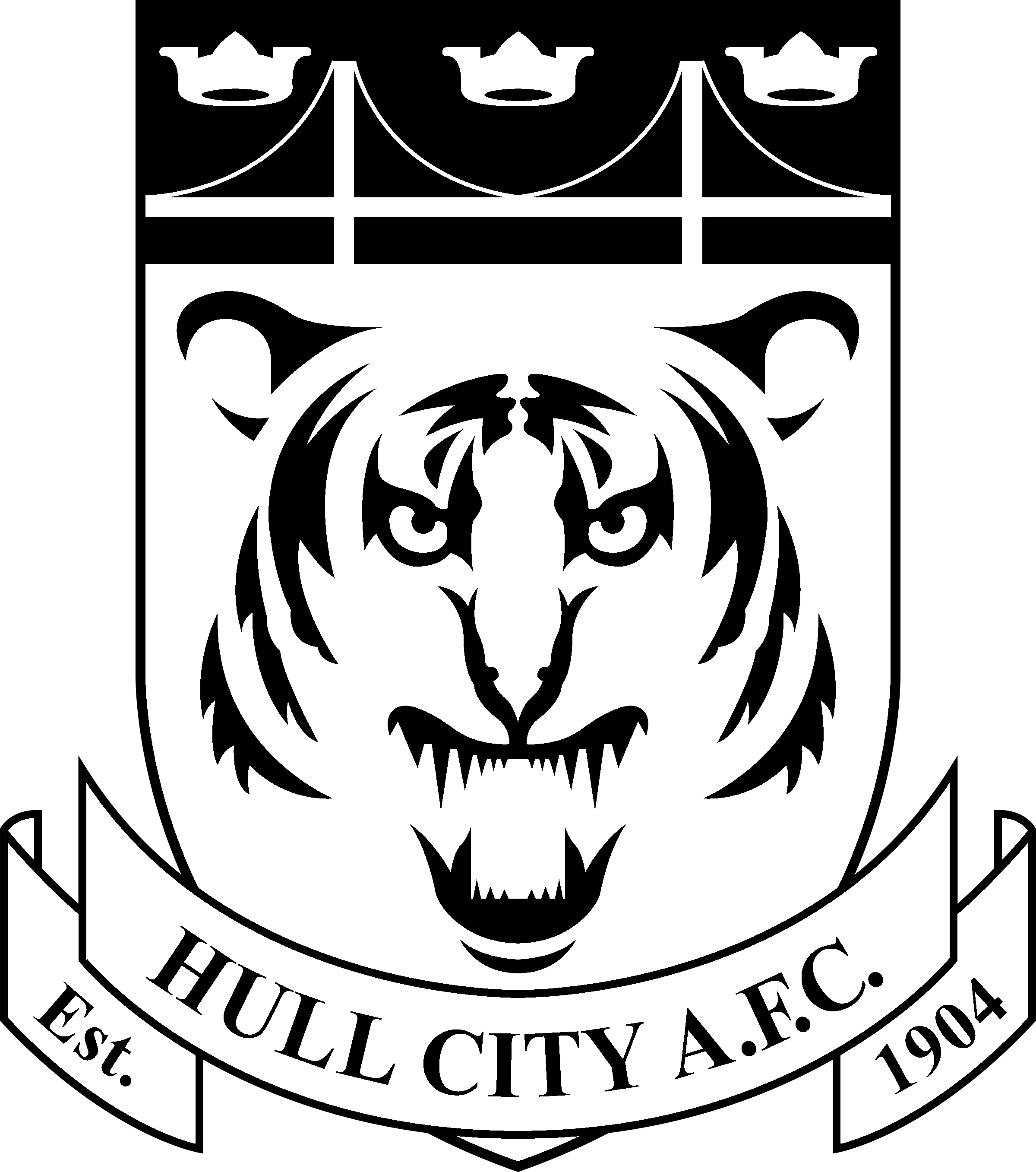Hull Logo Black And White - Hull City A.f.c. Clipart (2400x2714), Png Download