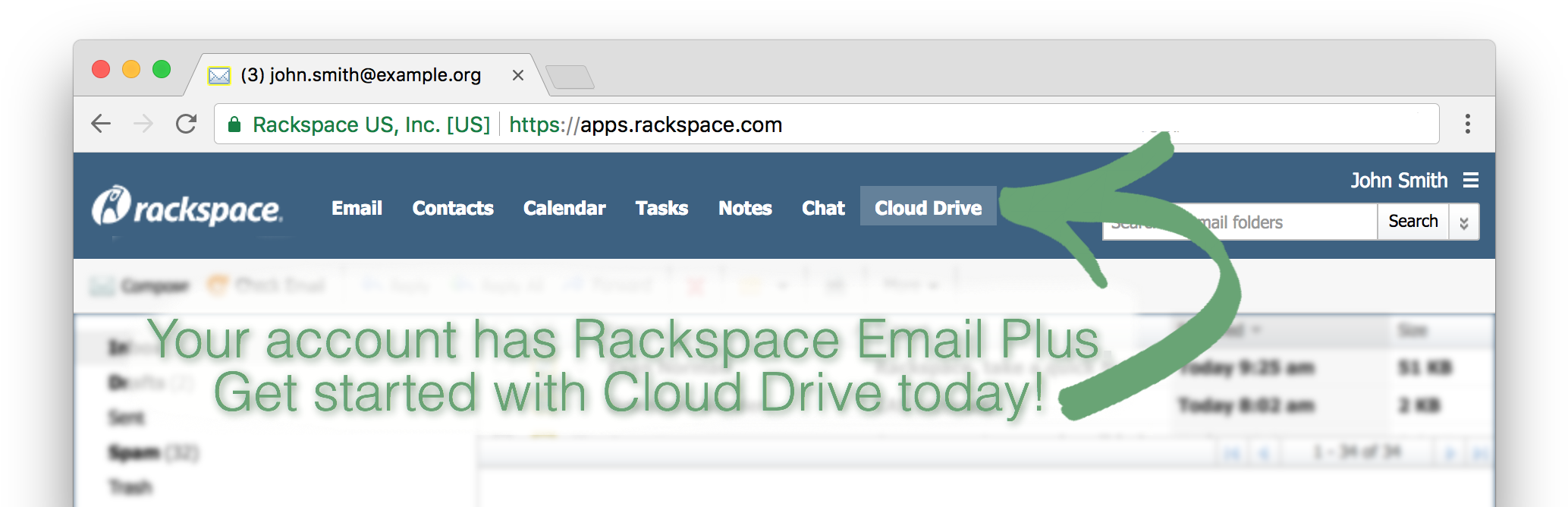 Back Up And Share In The Cloud - Rackspace Clipart (2098x679), Png Download