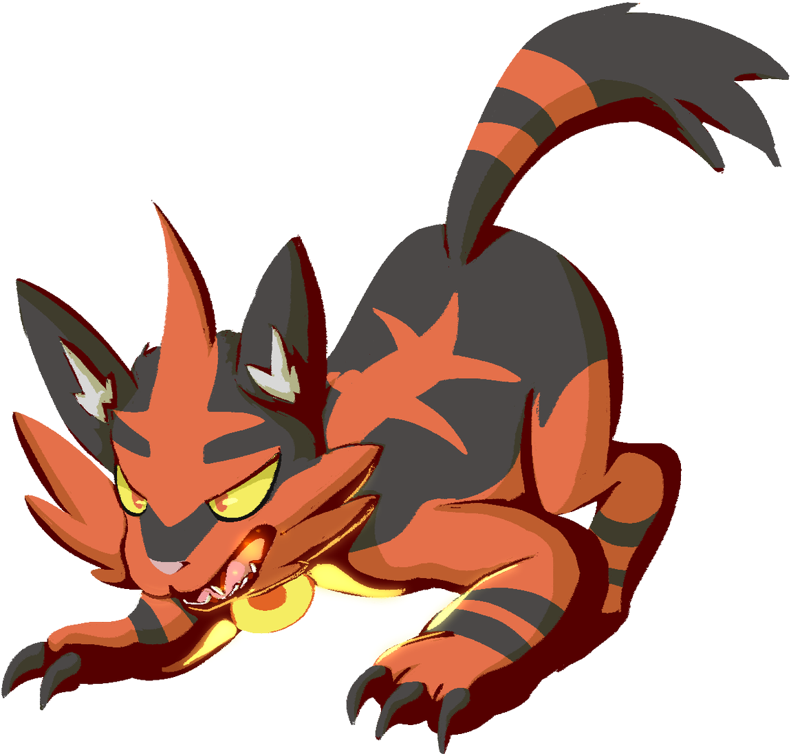 #torracat #pokemonsunmoon #fanartpic - Cartoon Clipart (1200x1121), Png Download