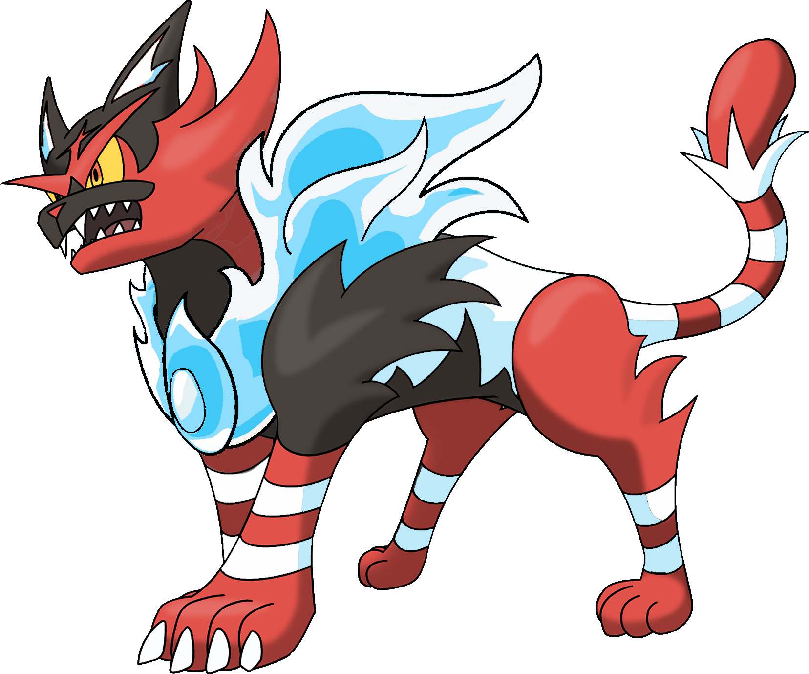 Incinauroara - Fire Ice Pokemon Clipart (1656x1379), Png Download