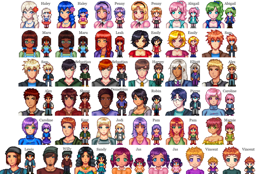 Alternate - - Stardew Valley Mod Character Anime Clipart (900x613), Png Download