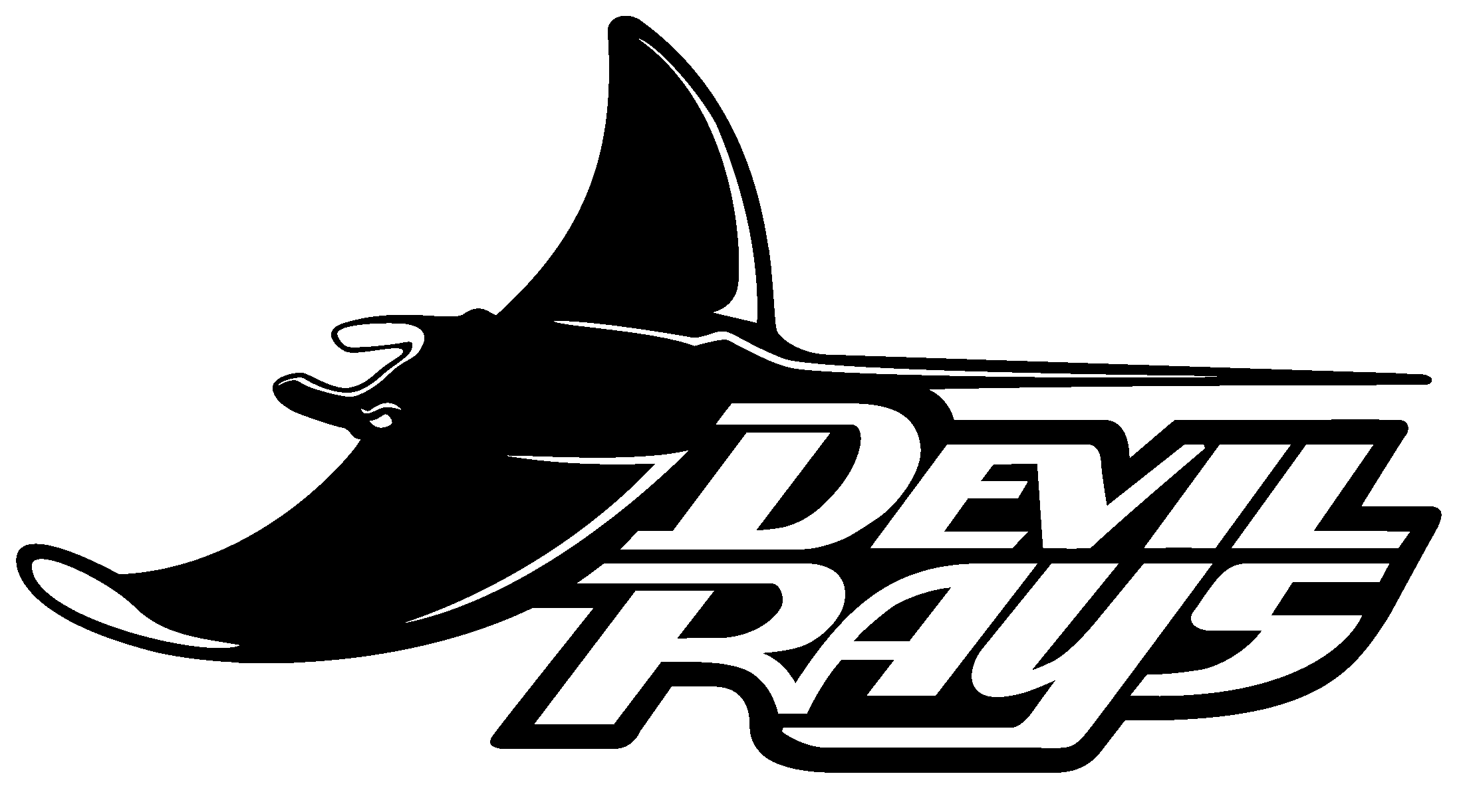 Tampa Bay Devil Rays Logo Black And White - Tampa Bay Rays Logo Clipart (2400x2400), Png Download