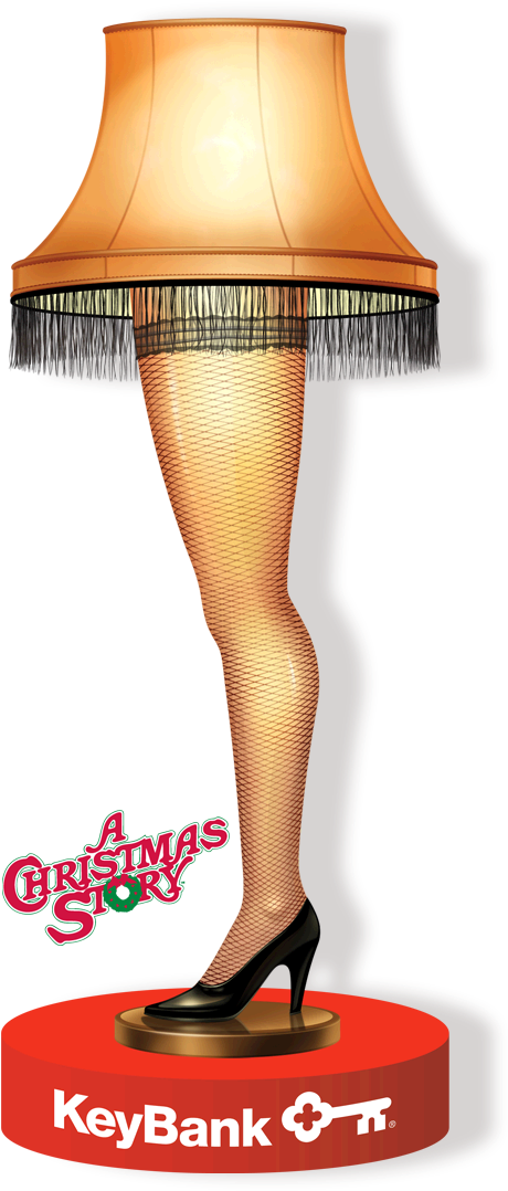 A Christmas Story Leg Lamp Night At The Cavs - Leg Lamp Christmas Story Costume Clipart (600x1165), Png Download