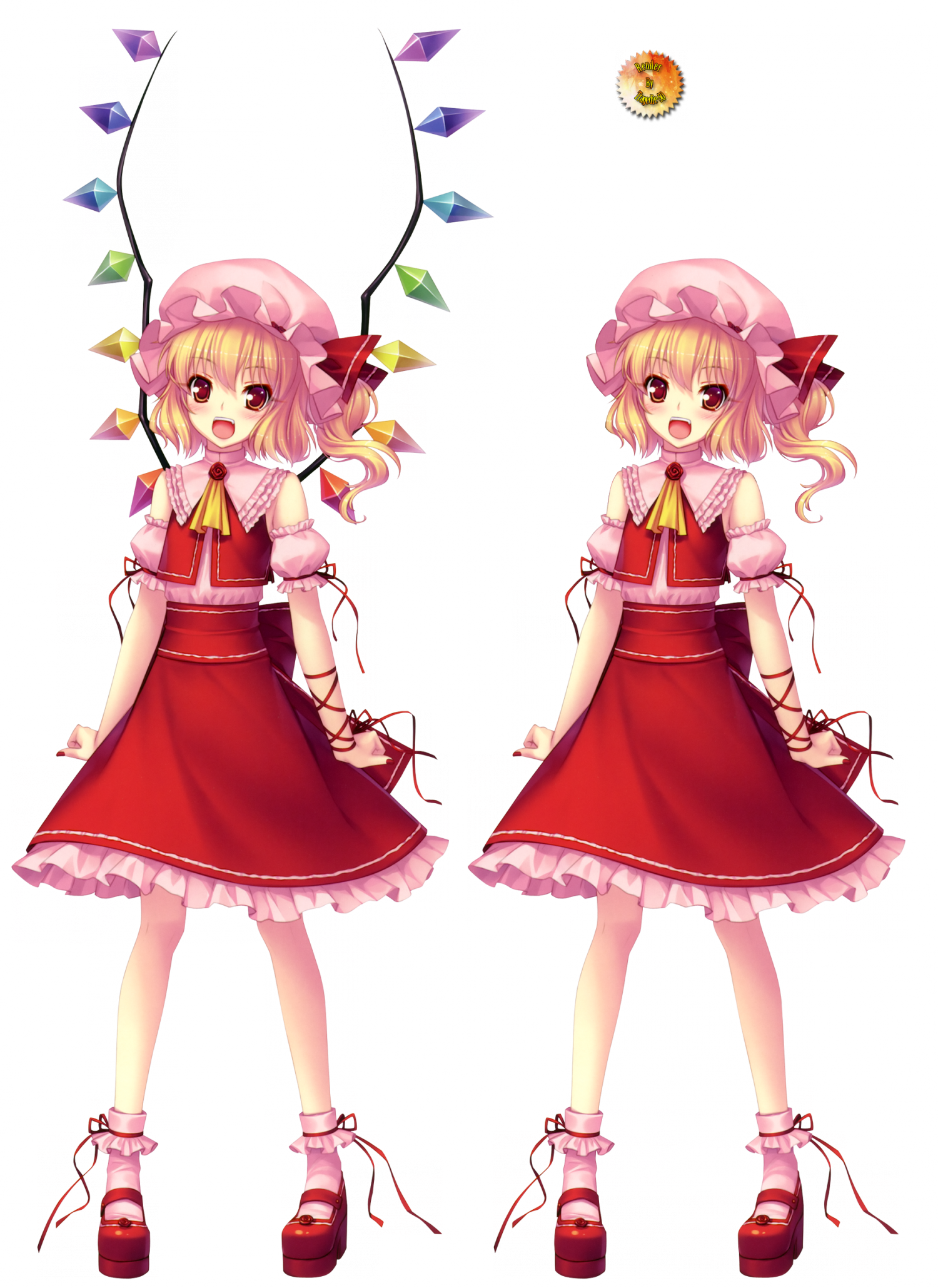 Flandre Scarlet [1] - Scarlet Sisters Touhou Clipart (1500x2059), Png Download