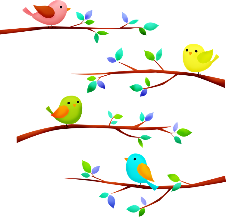 Pájaros En La Rama De Árbol, Aves, Rama De Árbol - Birds Svg Clipart (750x720), Png Download