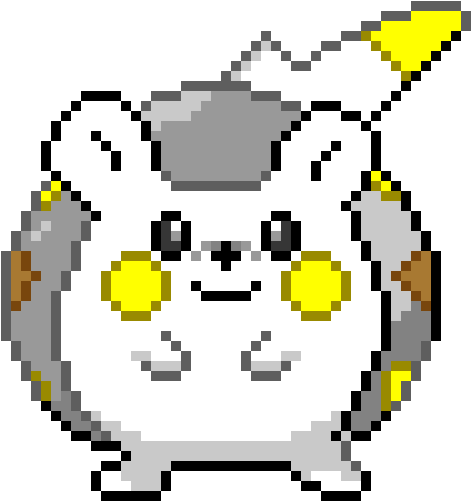 Togedemaru - Umbreon Shiny Pixel Art Clipart (580x590), Png Download