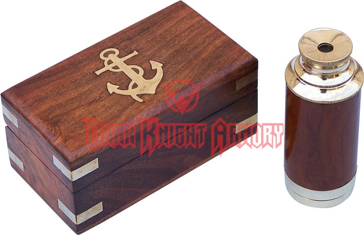 Hampton Nautical Scout's Brass/wood Spyglass Telescope - Telescope Clipart (716x463), Png Download