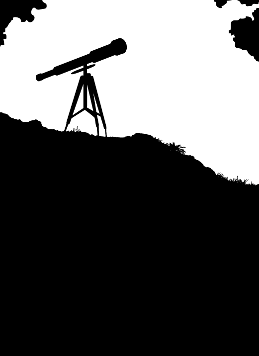 Spyglass Printing - Silhouette Clipart (521x716), Png Download