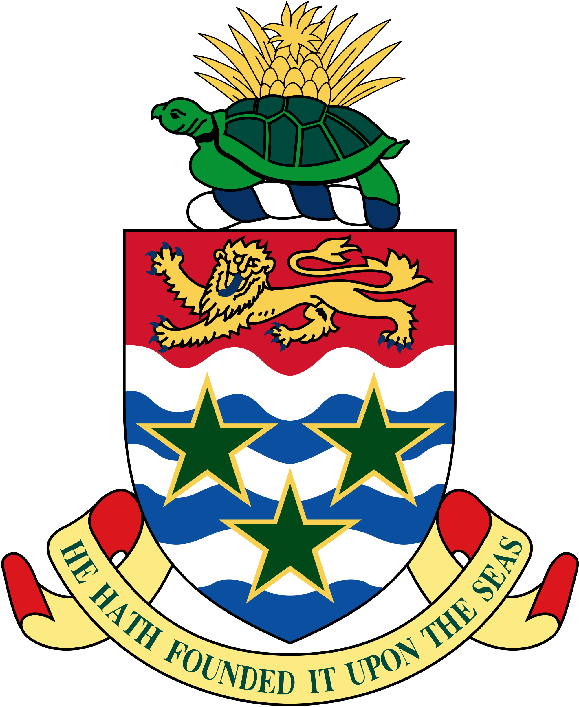 Coat Of Arms Of The Cayman Islands - Cayman Islands Government Logo Clipart (2000x2443), Png Download