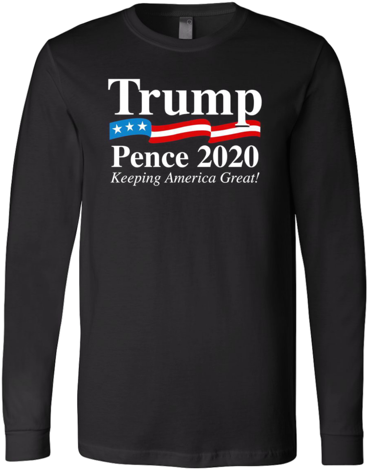 Trump Pence 2020 Long Sleeve Shirt - Mr Beast Shirt Clipart (1024x1024), Png Download