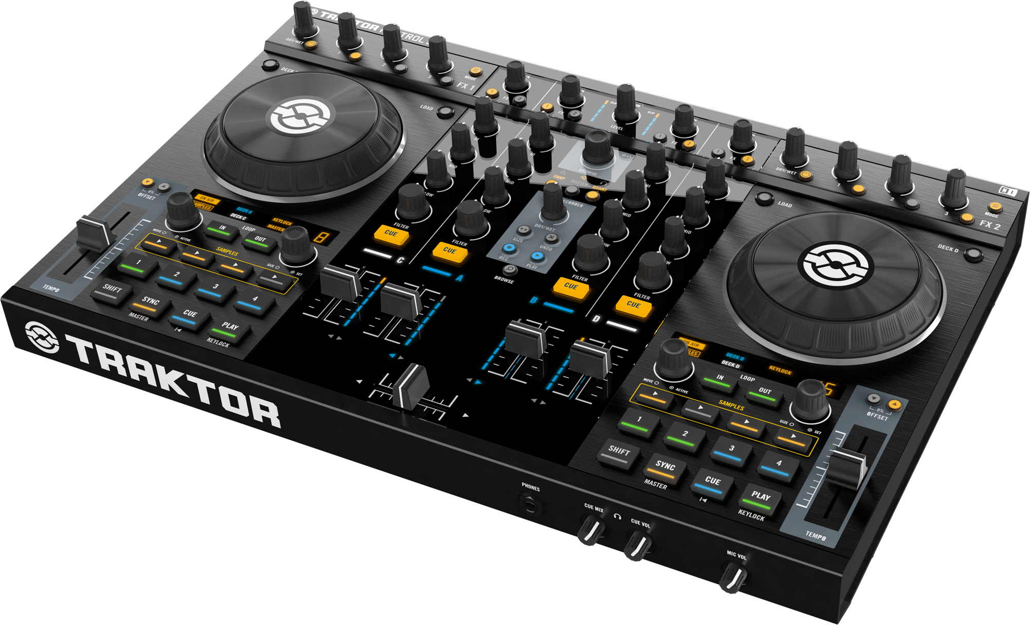 Traktor Kontrol S4 Dj Controller - Traktor Kontrol S4 Clipart (2004x1215), Png Download