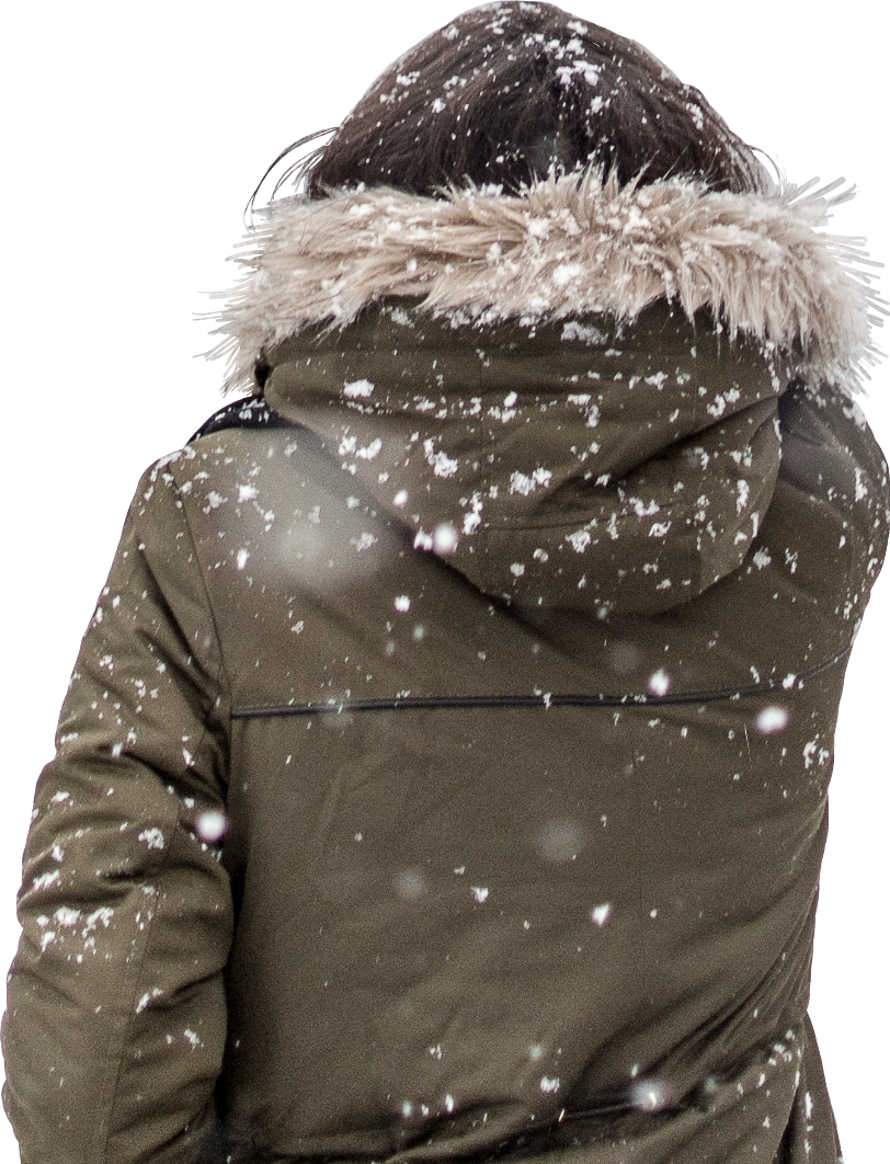 #woman #parka #coat #cutout #snow #winter #overlay - Magic Of Winter Clipart (812x1062), Png Download