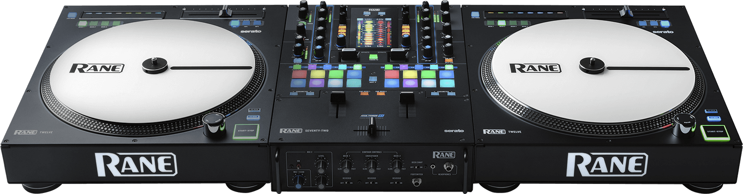 Rane Cdj Turntable Setup - Rane 72 And 12 Clipart (1531x401), Png Download