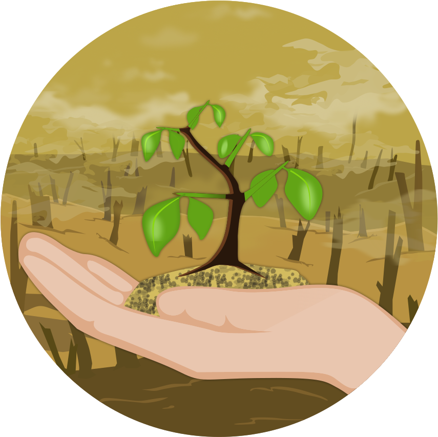 File - Deforestation - Svg - Creative Pics Of Deforestation Clipart (1024x1024), Png Download