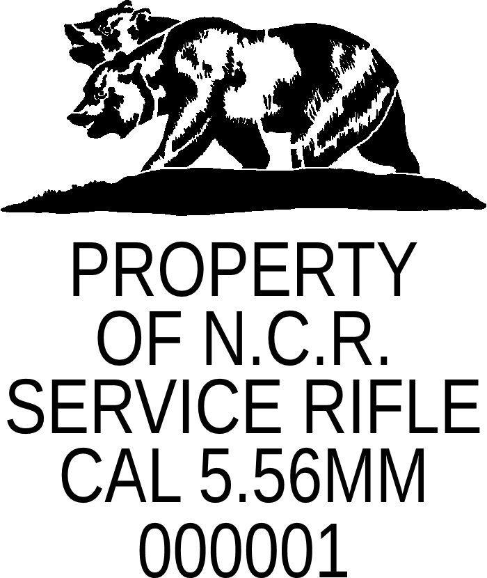 At Least I'm Getting Different Markings - New California Republic Stencil Clipart (700x830), Png Download