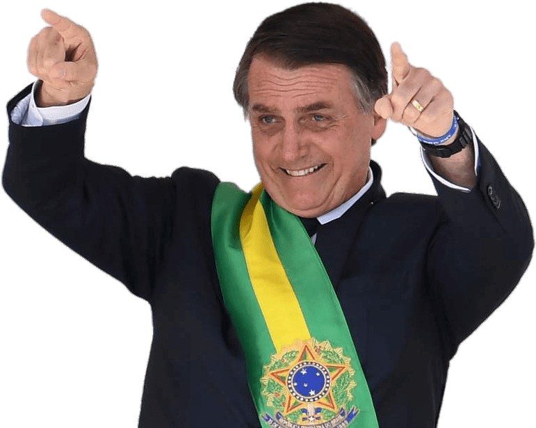 Jair Bolsonaro Pointing To The Public - Brazil's New President Jair Bolsonaro Clipart (968x641), Png Download