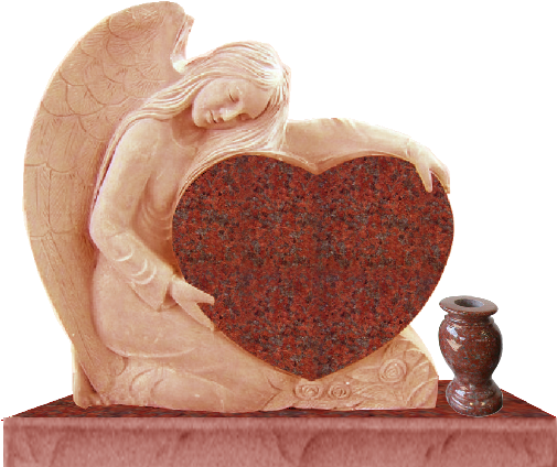 Family Name - Angel Heart Headstone Clipart (776x425), Png Download