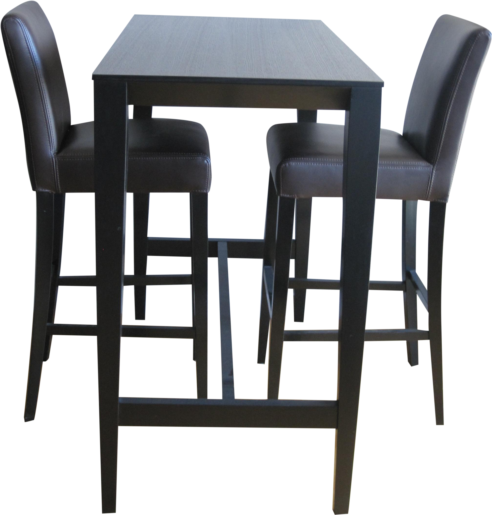 Crate & Barrel Triad High Bar Table & 2 Stools Clipart (2112x2817), Png Download