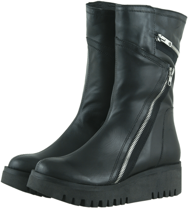 Black Womens Boots Png Clip Art - Womens Black Boots Png Transparent Png (665x719), Png Download