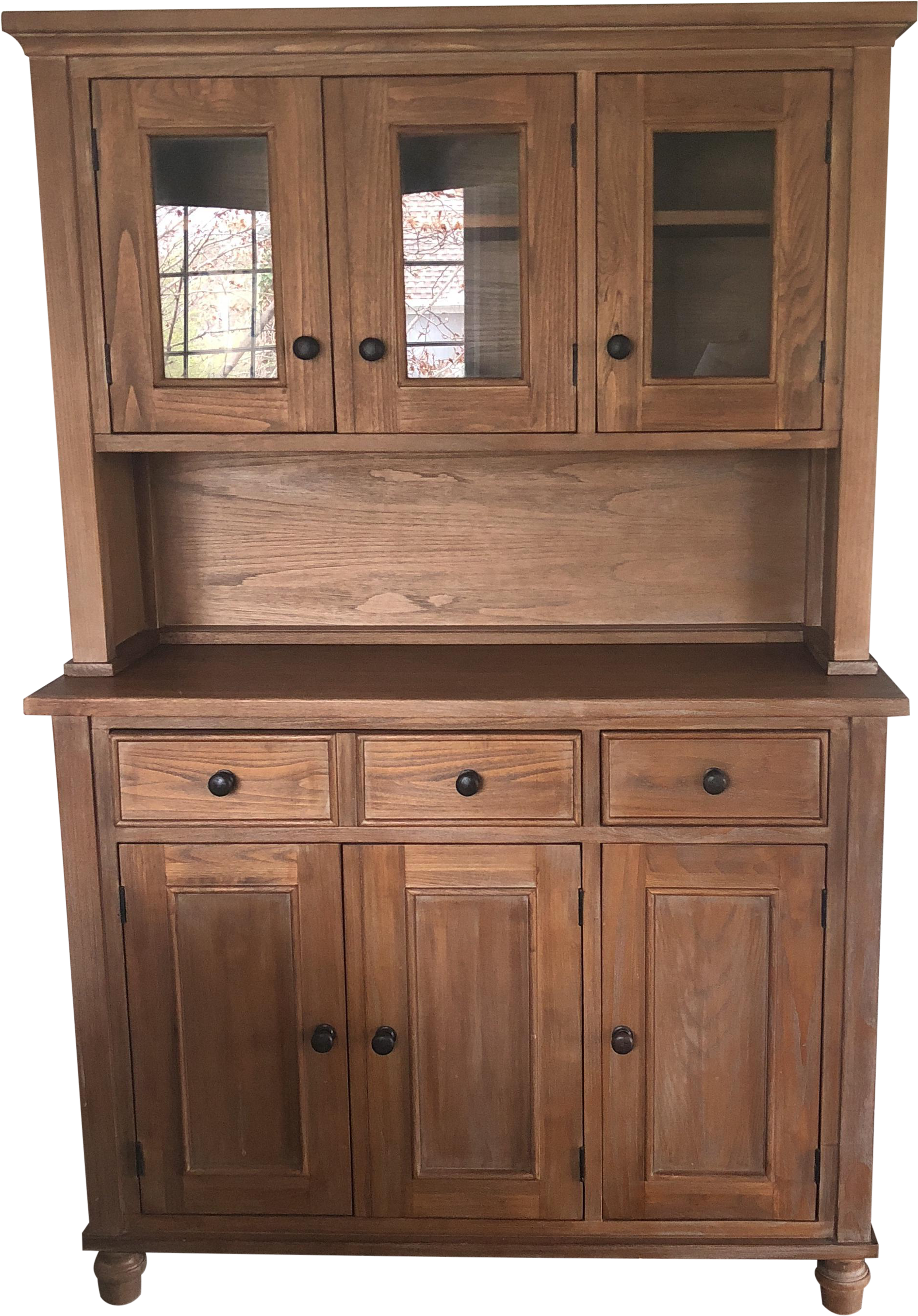 Crate & Barrel 2 Piece Hutch On Chairish - China Cabinet Clipart (2101x3013), Png Download