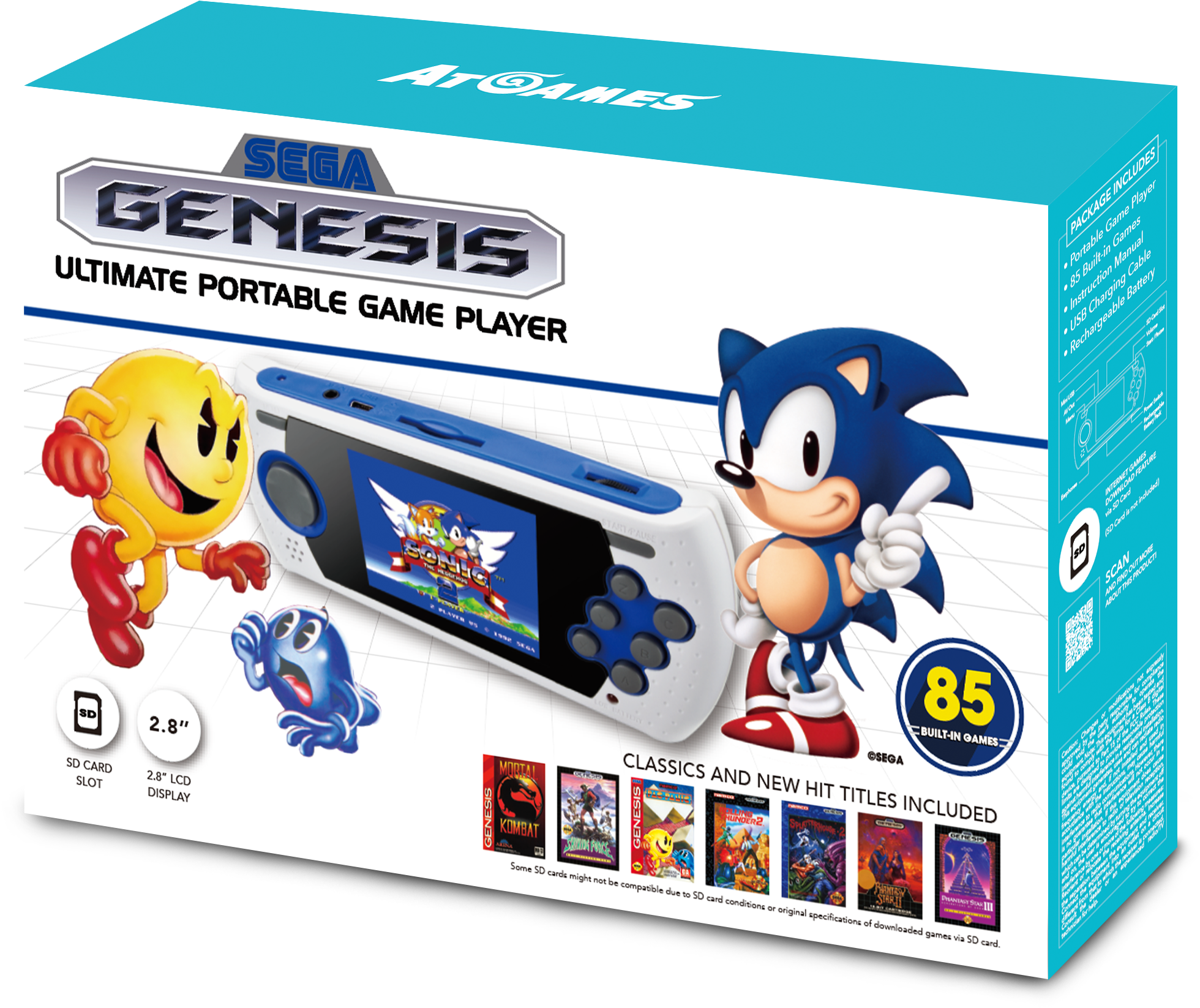 Sega Genesis Ultimate Portable Game Player - Sega Ultimate Portable Game Player 2017 Clipart (2362x2104), Png Download