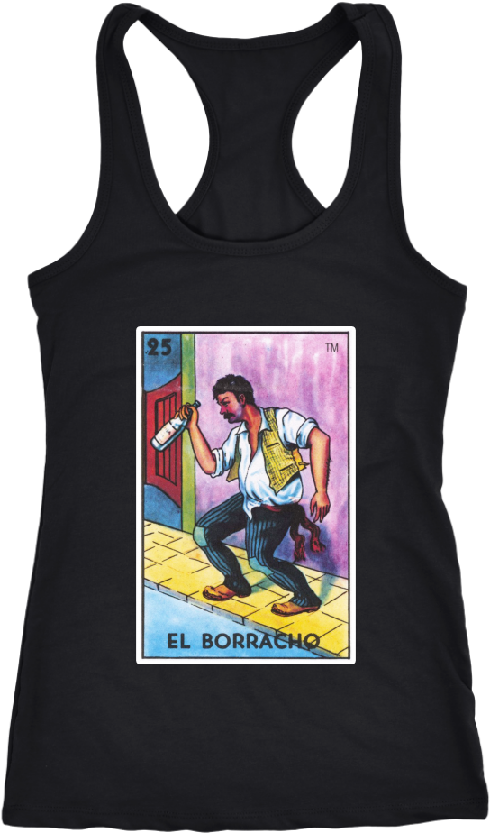 El Borracho Card Racerback Tank Top - Never Take Camping Advice From Me You Ll Only End Up Clipart (1024x1024), Png Download