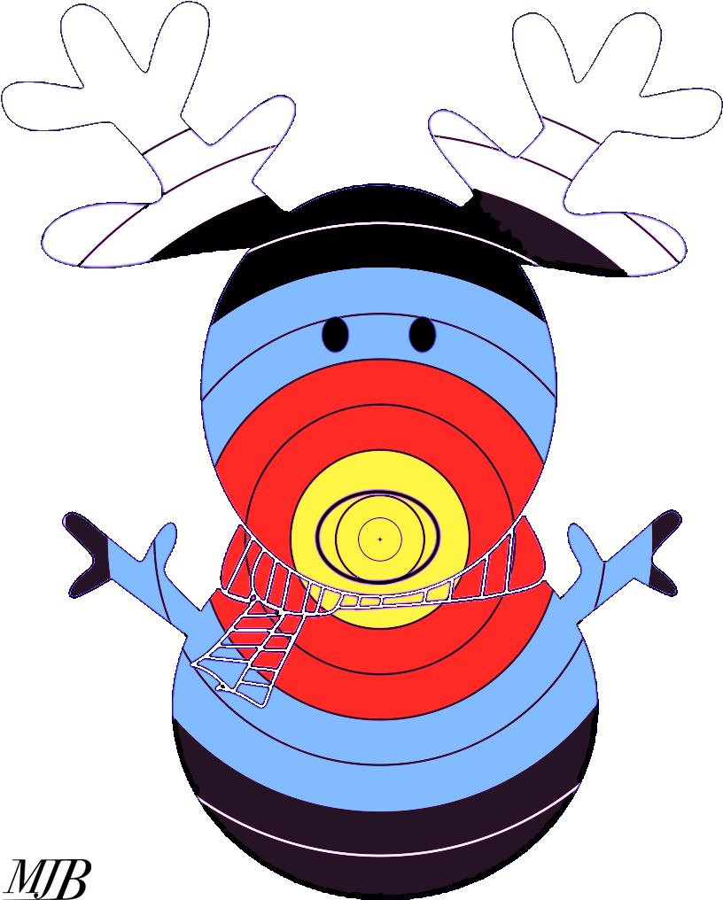 Target Archery Faces - Archery Target Christmas Clipart (828x1031), Png Download