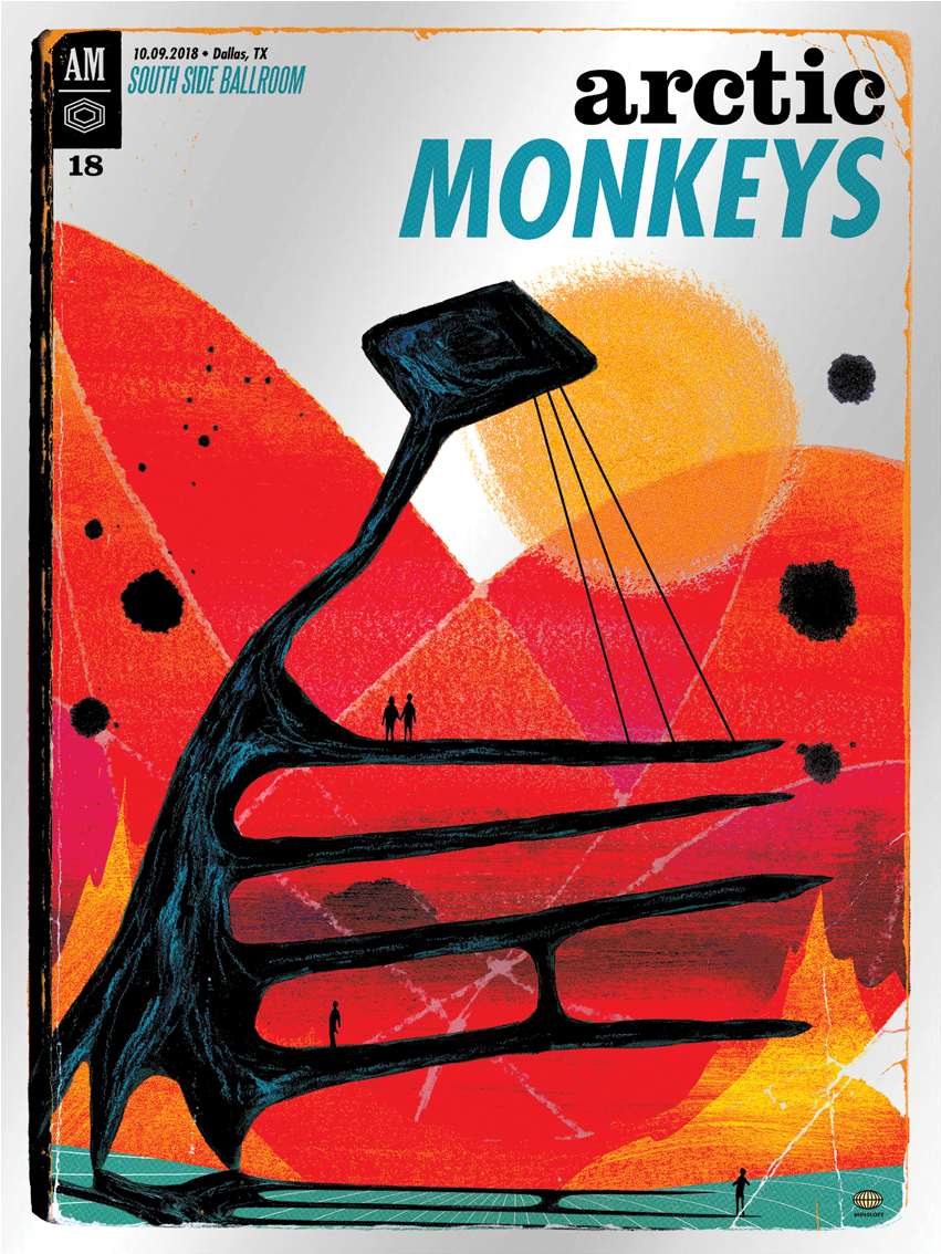 'dallas Limited Edition Foil Screenprint' Arctic Monkeys - Screen Printing Clipart (1200x1200), Png Download