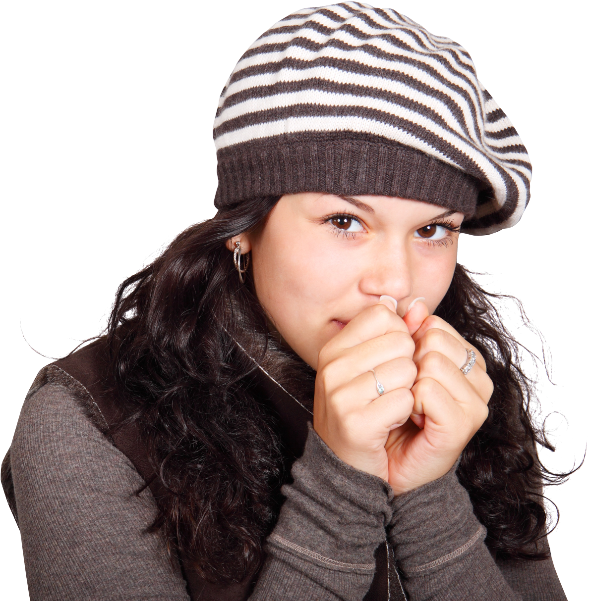 Winter Girl Model Png Clipart (1400x1251), Png Download