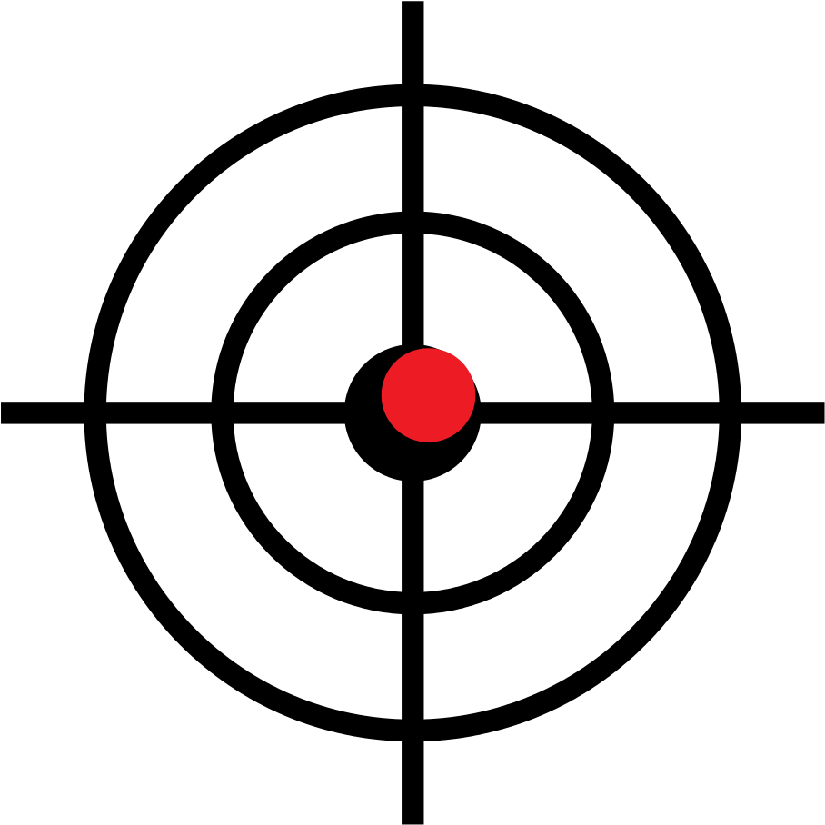 Target Svg Archery - Transparent Gun Scope Target Clipart (1017x1024), Png Download