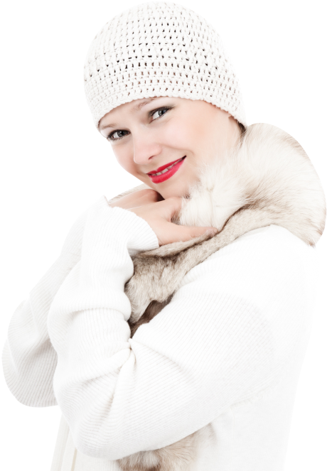 Download Woman In Warm Winter Clothes Png Image - Woman In Winter Png Clipart (500x689), Png Download