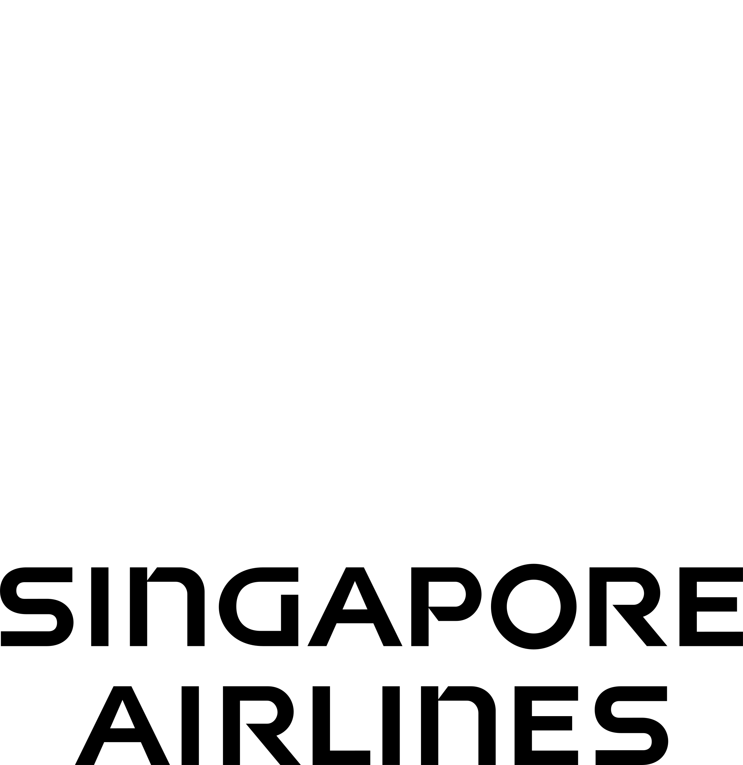 Singapore Airlines Logo Black And White - Singapore Airlines White Logo Clipart (2400x2473), Png Download