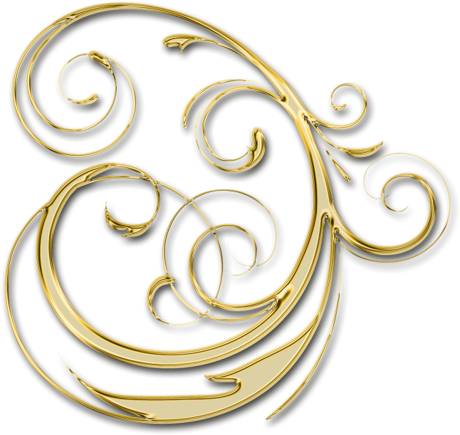 Golden Floral Decor - Brass Clipart (866x650), Png Download