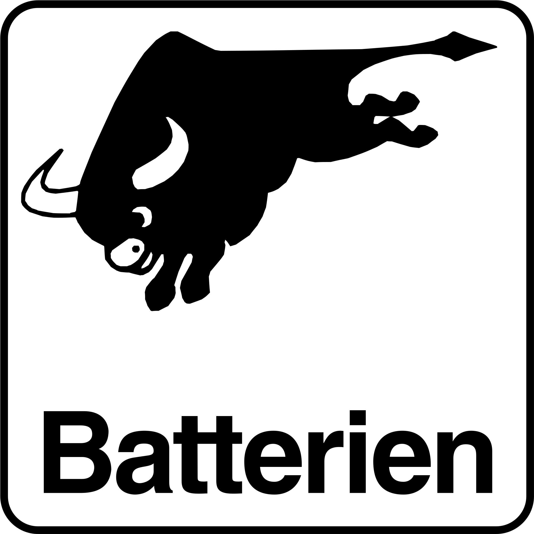 Banner Batterien Logo Black And White Clipart (2400x2400), Png Download