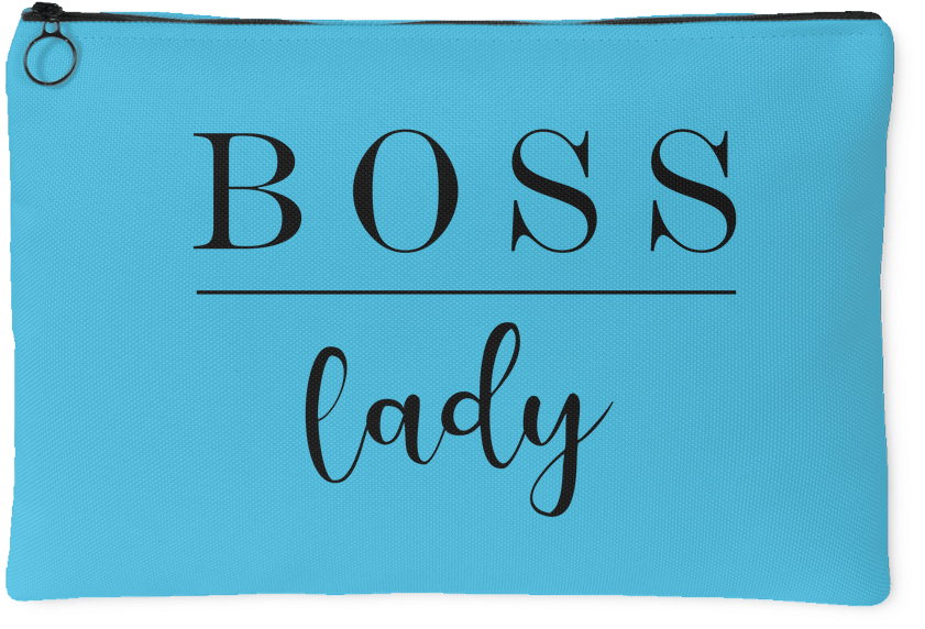 Boss Lady Team Gift Accessory Pouch Makeup Case Lash - Calligraphy Clipart (1024x1024), Png Download