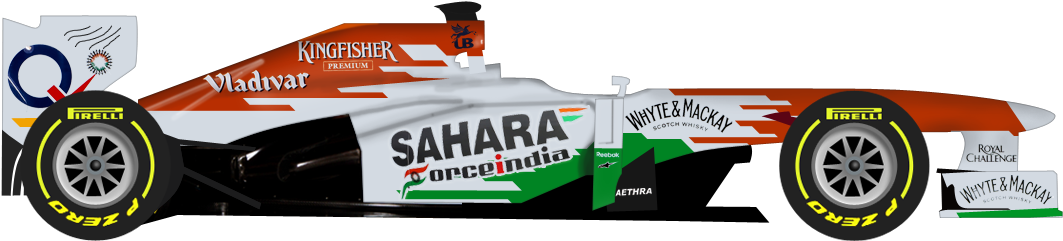 2013 F1 Cars Wearing Retro Liveries - Racing Point Force India Logo Clipart (1132x288), Png Download
